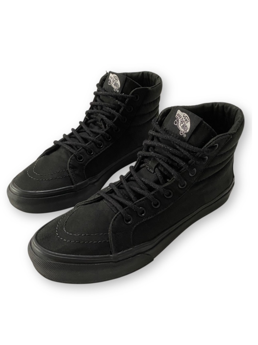 Vans Unisex Womens Size 8.0 US Sk8-Hi Slim Black Classic High Top Sneakers Shoes